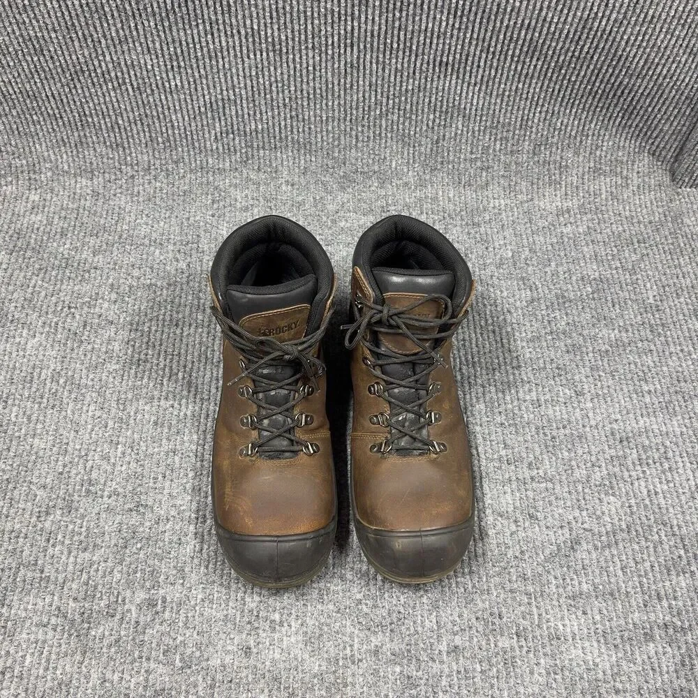 Rocky Men 5” Work Hiker Brown Boot 11.5 Waterproof Composite Toe Leather RKK0245